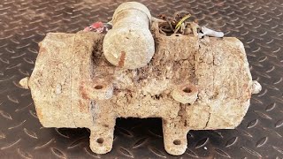 Old Burnt Concrete Flat Plate Compactor Restoration // Restore The Fire Concrete Flat Plate Vibrator