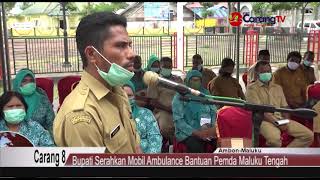 bupati serahkan mobil ambulance bantuan pemda maluku tengah youtube