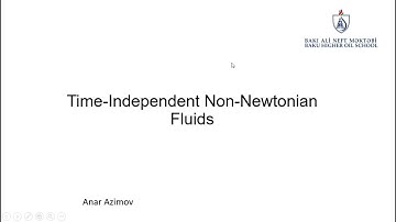 Time Independent Non Newtonian Fluids