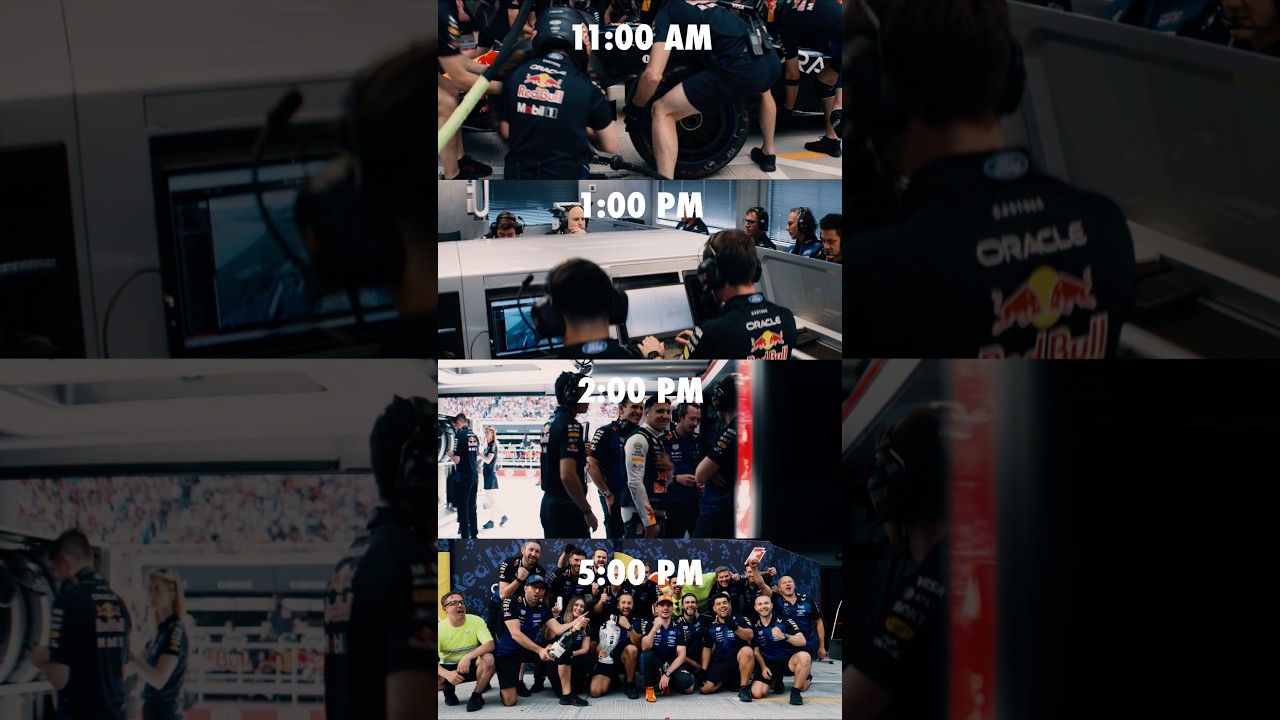 Pushing as a Team for the last Sunday before summer 💙 #F1 #RedBullRacing