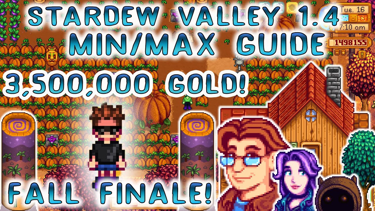 Stardew Valley 1.4 Min/Max GUIDE For Fall FINALE - Stardew Valley Tips and Tricks for 1.4 - YouTube