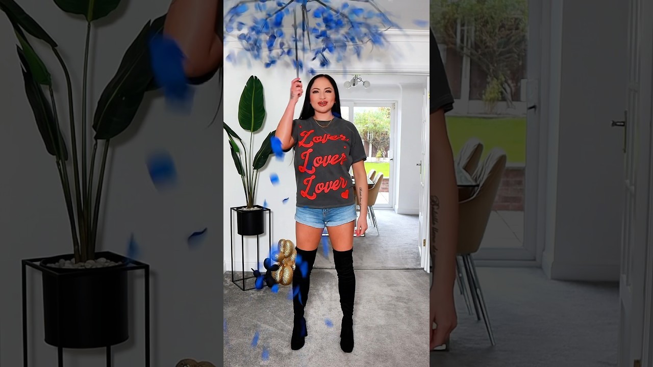 Don’t blink!😉 Flower petals umbrella transition 