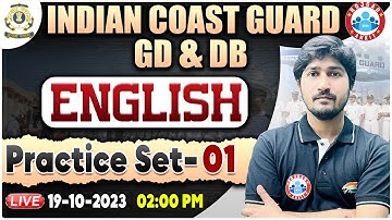 Indian Coast Guard 01/2024, ICG English Practice Set 01, ICG GD English, ICG DB English By Vipin Sir