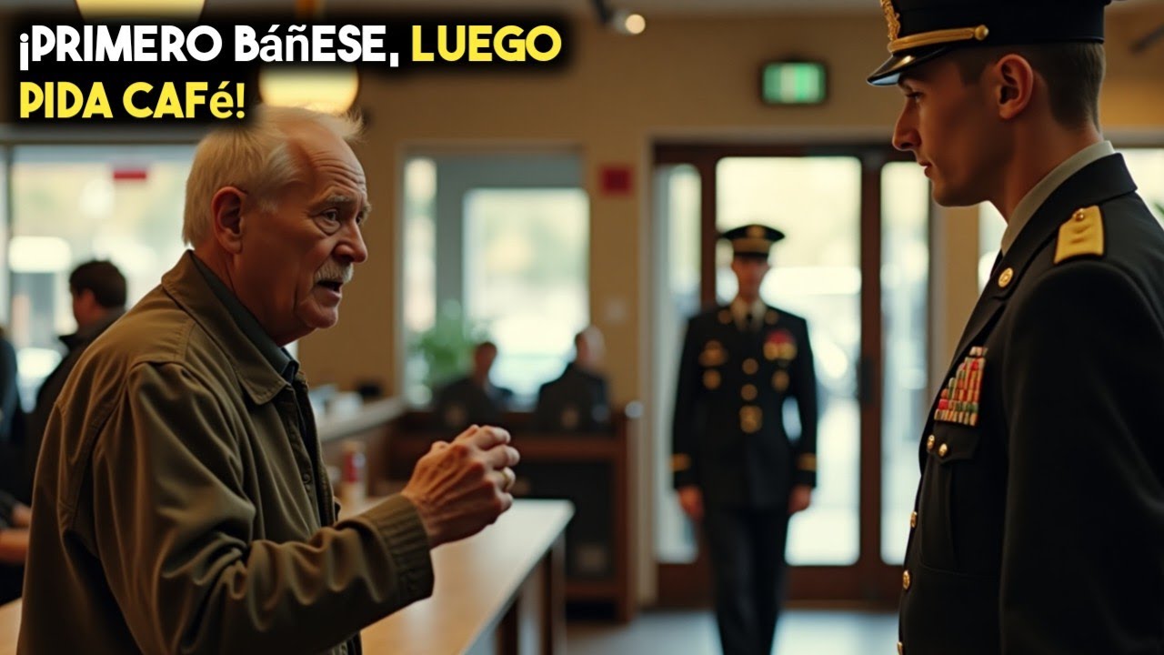 Le negaron café por su apariencia – Pero entonces su nieto entró con uniforme militar