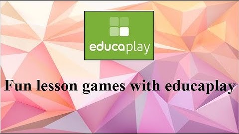 Educaplay Tutorial- Fun lesson games with Educaplay