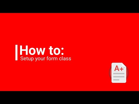 How to setup your form class in MySchool SMS