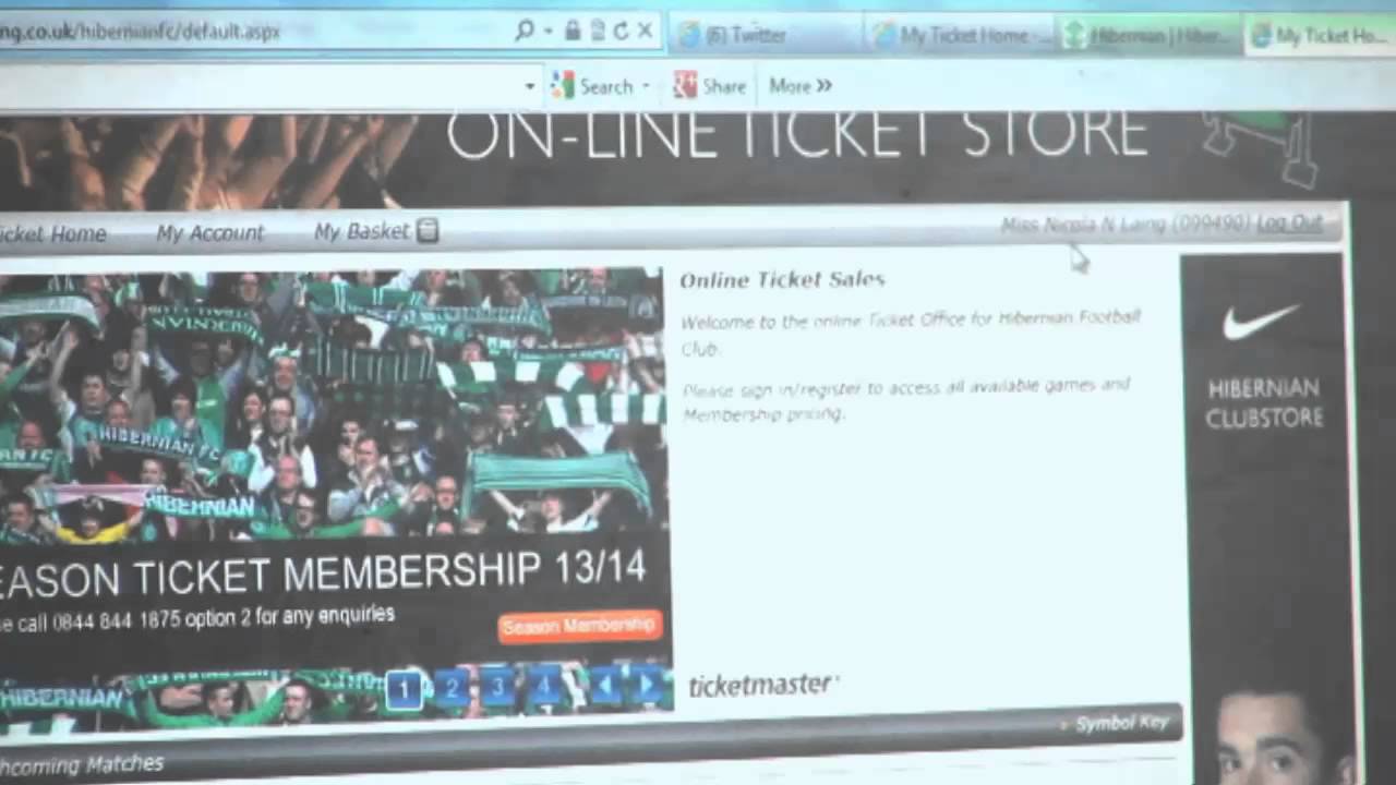How To Purchase Tickets Online at Hibernian Football Club YouTube