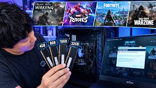 Does RAM Amount Actually Matter for Gaming? (4GB, 8GB, 16GB, 32GB Test)