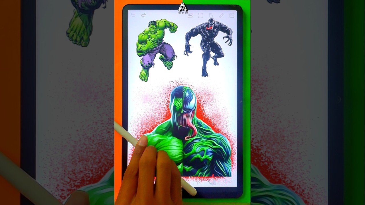 👹🤢 Venom x Hulk Digital Art 