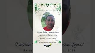 Desron R. D. Lewis - Funeral Announcement #obituariessvg