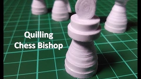 TUTORIAL 3 : Part 4- How to make quilling bishop | Quilling 3D Chess Bishop | DIY Quilling Chess Set