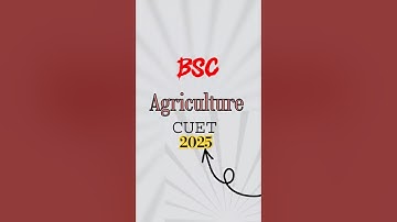 CUET exam for BSC agriculture 2025 subs best career options video posted in channel✅ #bscagriculture