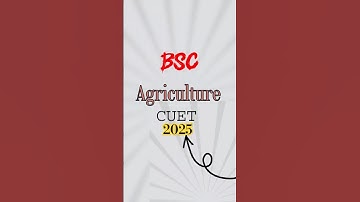 CUET exam for BSC agriculture 2025 subs best career options video posted in channel✅ #bscagriculture
