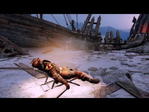 Видео: Veteran conqueror relaxing and sunbathing during beach assault [For Honor]