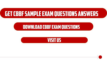 CBBF Practice Test Dumps