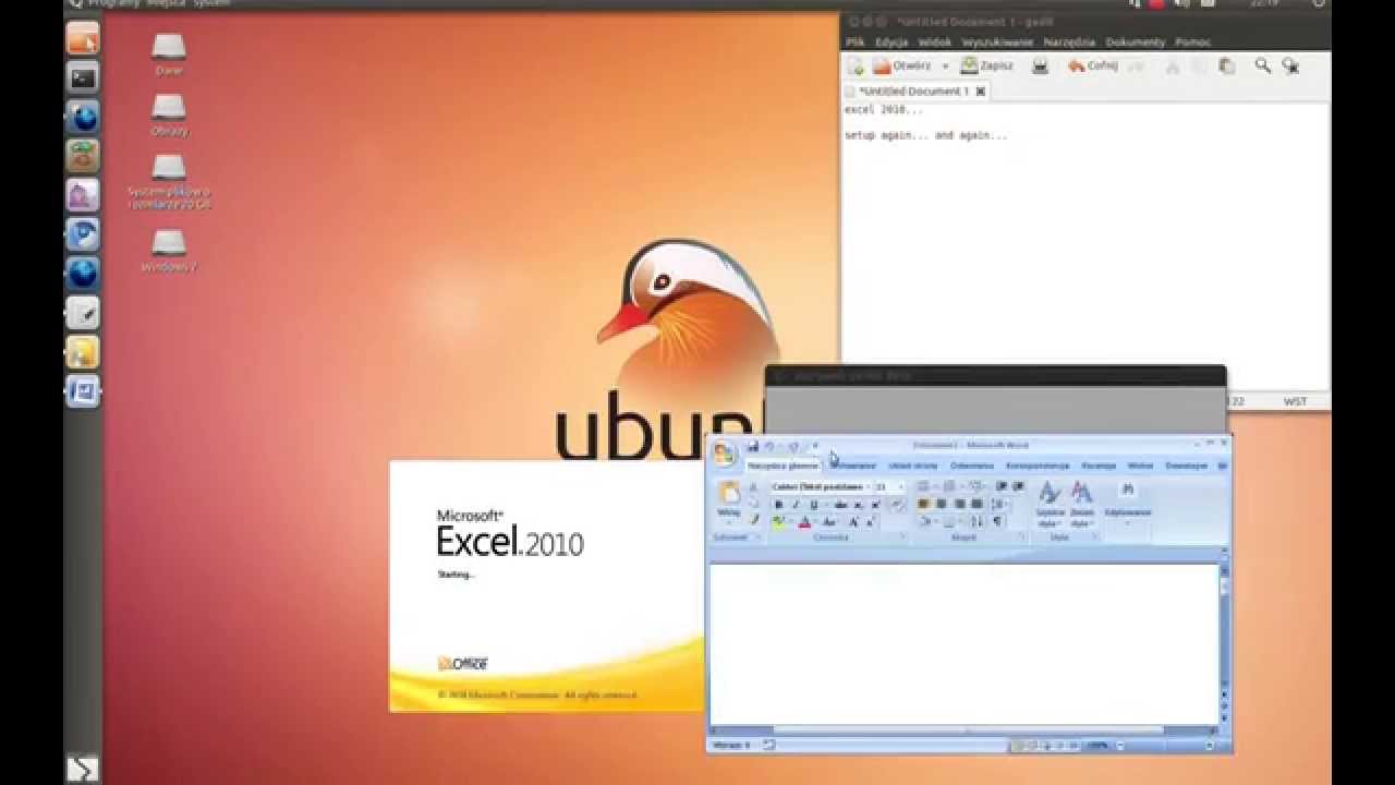 Office 2010 on Linux using Wine! - YouTube