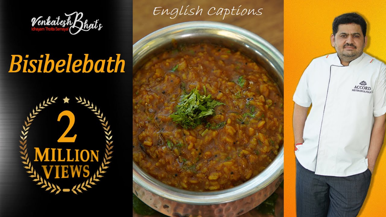 Venkatesh bhat makes bisibelebath  how to make bisibelebath powder  bisibelebath recipe in tamil
