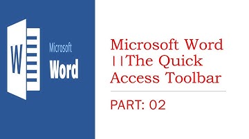 Microsoft Office Word Full Tutorial ||The Quick Access Toolbar || Part- 02