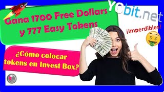 Yobit airdrops | 2 airdrops IMPERDIBLES. Free Dollars y ¿cómo colocar los Easy Tokens en Invest Box?