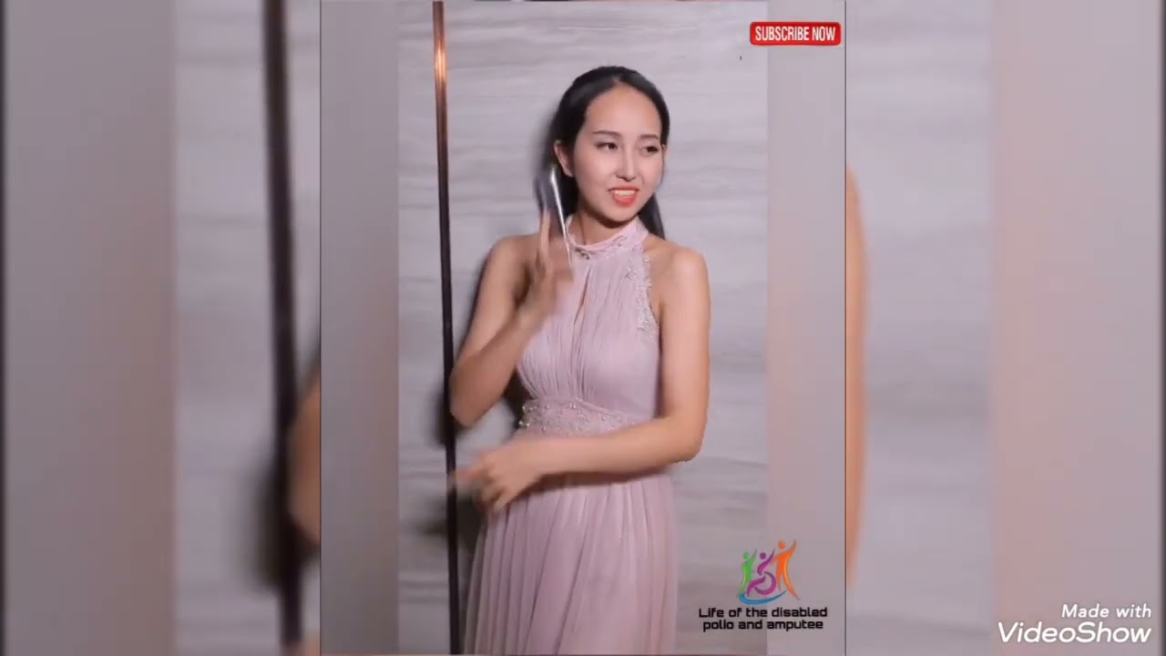 Beautiful woman with polio disability challenge #polio 