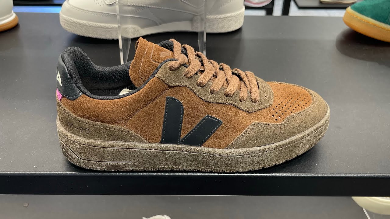 VEJA V-90 Suede (Walnut/ Black) - Style Code: VD0303663A-BRN - YouTube