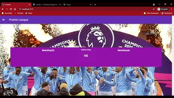 Premier League simulation game with Vue js 2, Vuetify, Vuex. Manchester United Vs Chelsea