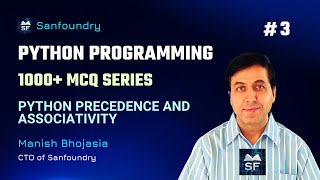 1000+ Python MCQ | Python Precedence and Associativity | Set 3 | Sanfoundry