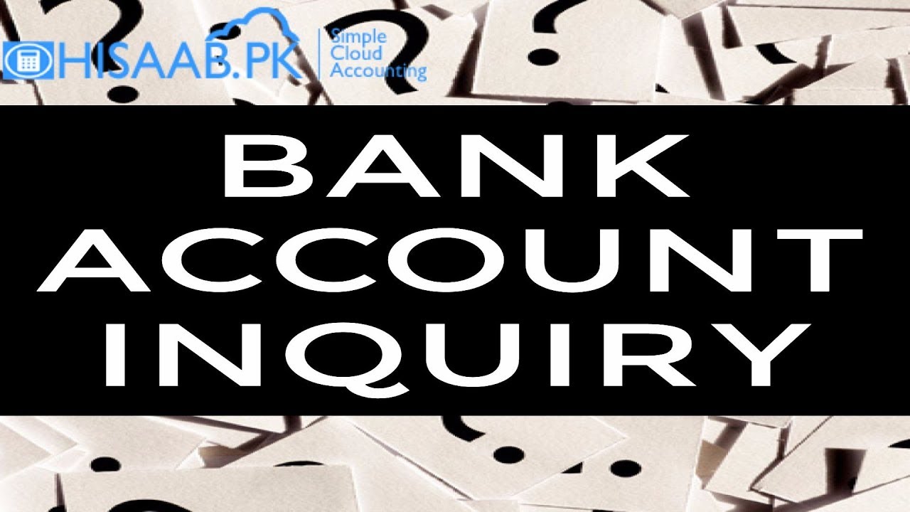 Bank Account Inquiry YouTube