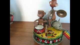 50s RARE LINEMAR TIN BATTERY/OP JUNGLE TRIO COMPLETE AND WORKING