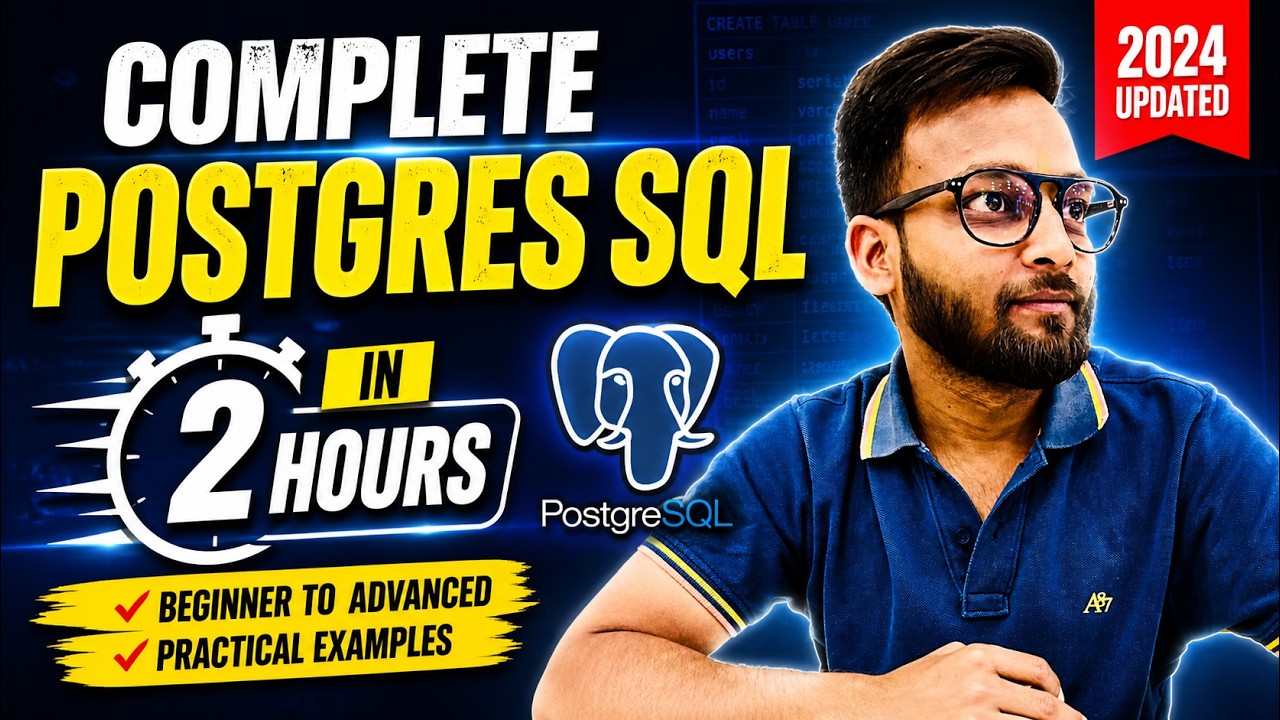 Learn PostgreSQL in 2 Hours | Complete SQL Course for Beginners | Hands ...