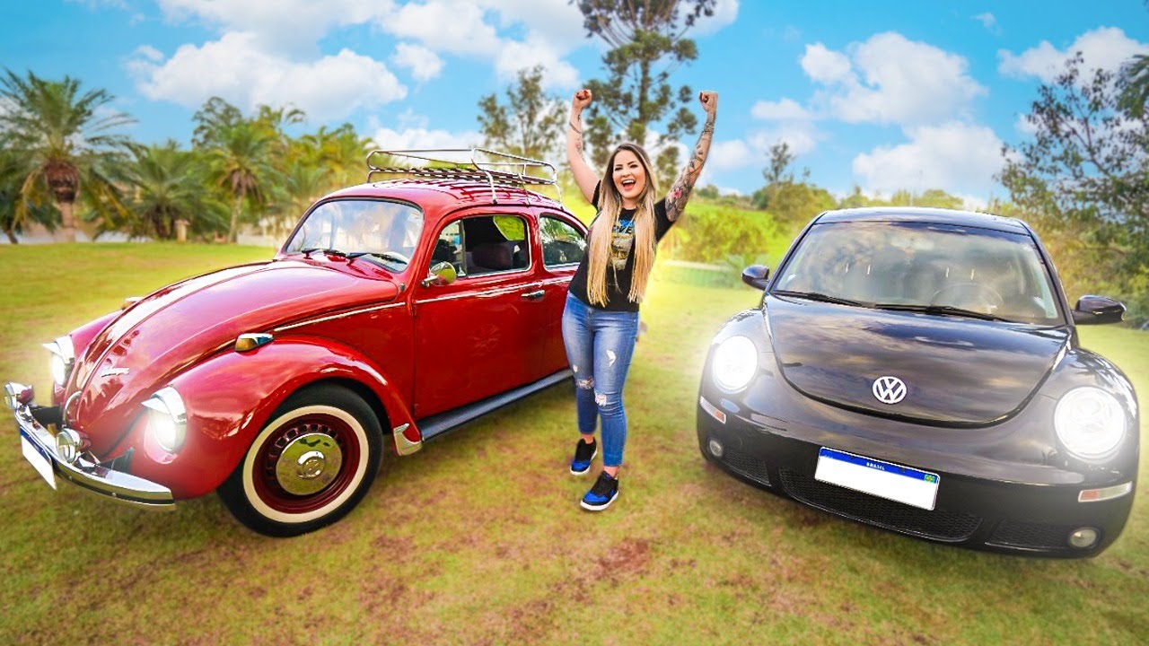 AGORAA MINHA NAMORADA TEM 2 CARROS !! 😍❤️ * vai levar o fusca pra casa *