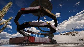 Flying Train In The Sky - Amazing Tornado Skill - BeamNG, #crazytrain #UFOTrain #flyingtrain screenshot 5