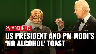 PM Modi And US President Share Light Moment Over 'No Alcohol' Drink During State Dinner