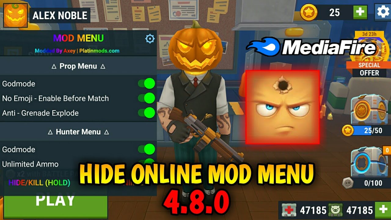 O MELHOR MOD MENU!😱 Hide Online Mod Menu v4.9.3》100% Anti-Ban + 60 Funções  GAMEPLAY #4 [2022]✓ 