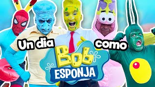 Un dia como los personajes de BOB ESPONJA !! / Memo Aponte