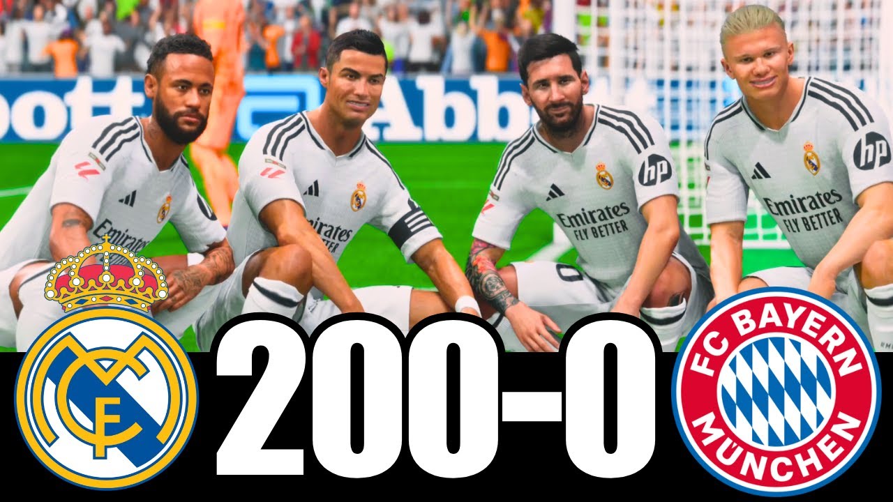 FC 25 -MESSI RONALDO NEYMAR & MBAPPE | ALL STARS | REAL MADRID 100-0 BAYERN MUNICH