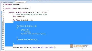 LABELED BREAK AND CONTINUE TUTORIAL JAVA
