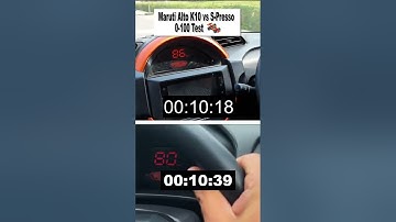 2022 Maruti Alto K10 vs S-Presso 0 to 100 Acceleration Test - Results Will Surprise You! #shorts