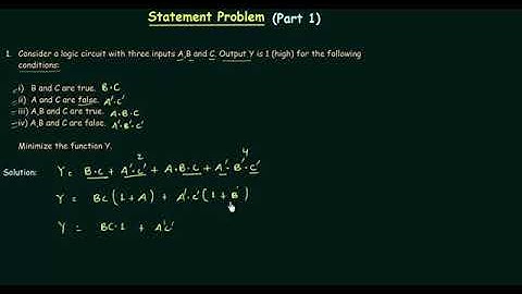 027  Statement Problems in Boolean Algebra Part 1