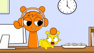 Simon baby secretly sneaks dad Oren’s cake, making him angry! - Sprunki Funny Animation