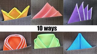 How to fold a Pocket Square - 10 ways by How to tie a tie 493,090 views 3 years ago 3 minutes, 51 seconds