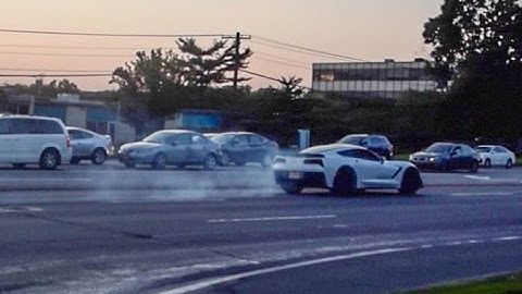 Corvette C7 Z06 Sports Exhaust - Startup, Revs, Burnout, Acceleration