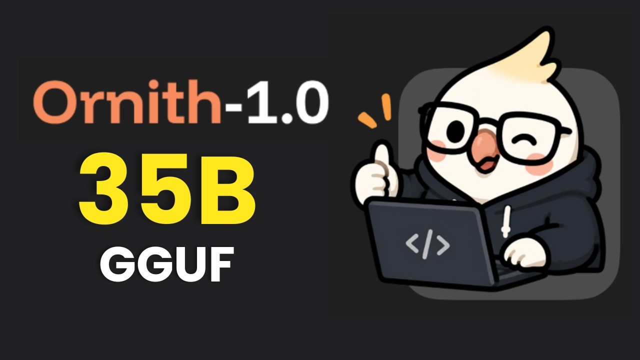 Ornith 1.0 35B in GGUF - Beats Models 10x Its Size - Run Locally