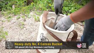 Watch the product video for 12" Canvas Bucket with Leather Bottom (5104)