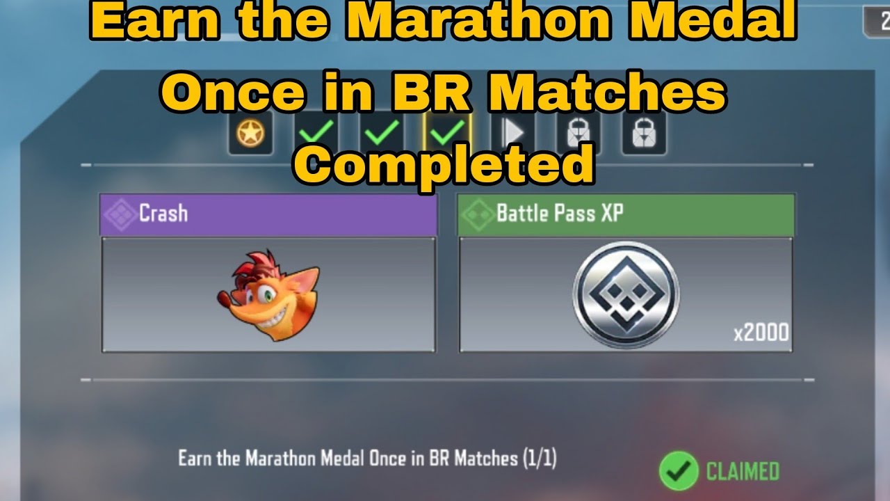 How to Earn the Marathon Medal Once in BR Matches Cod Mobile 2023 - YouTube