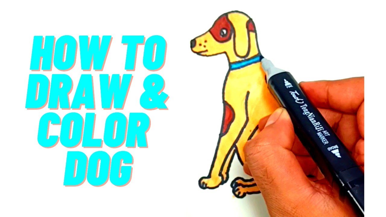 How to draw a dog | Dog drawing | Dog kaise banaye | Dog drawing for ...