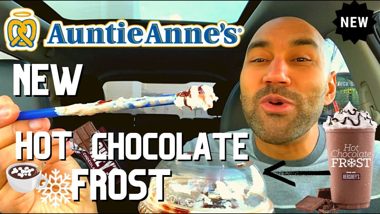 Auntie Anne's Hot Chocolate Frost Review 🍫🍦 New Holiday Drink YouTube