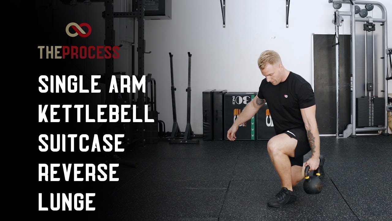 Single Arm Kettlebell Suitcase Reverse Lunge - YouTube
