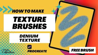 How to make Texture Brushes in Procreate – Denium (FREE) Jeans Procreate Brush   Tutorial Beginners