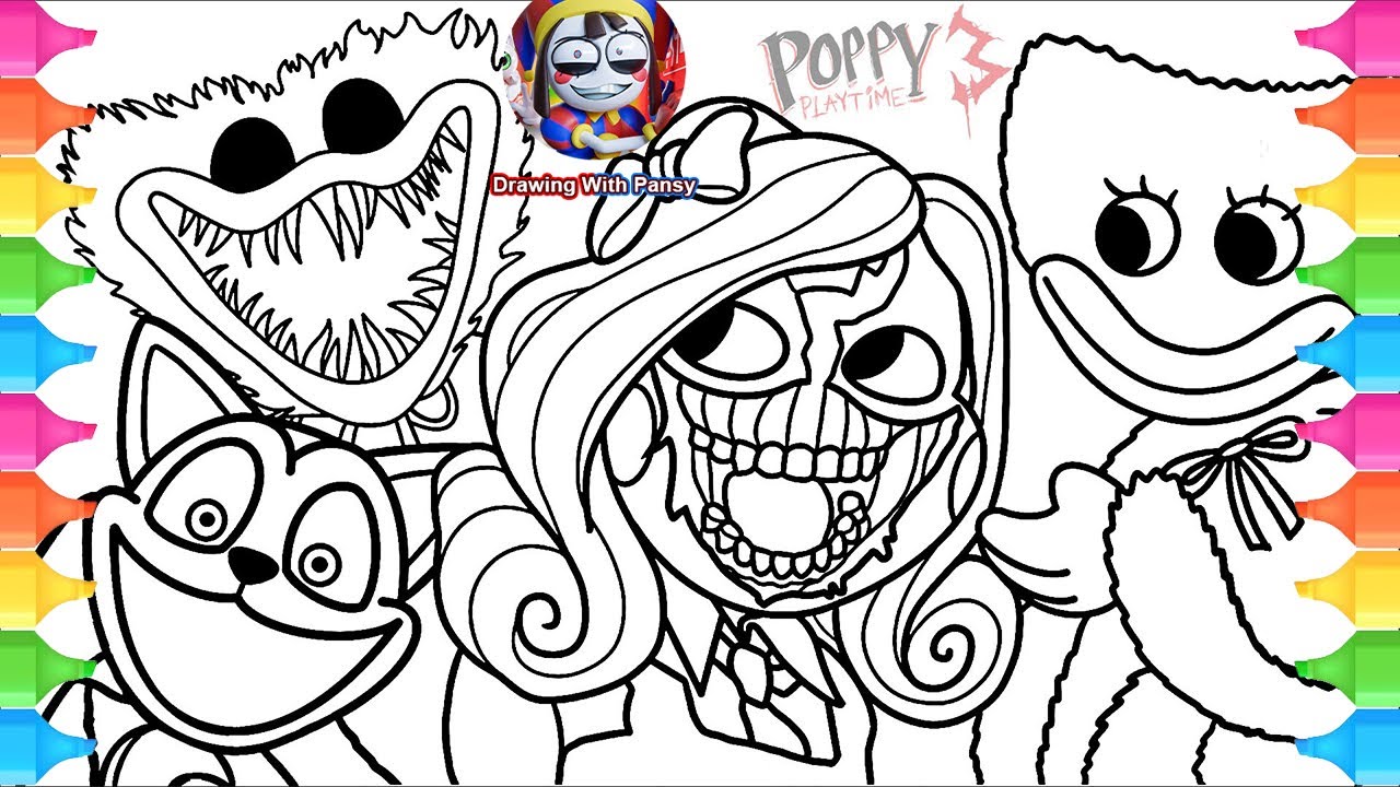 Poppy Playtime Chapter 3 New Coloring Pages / How to Color ALL NEW BIG ...